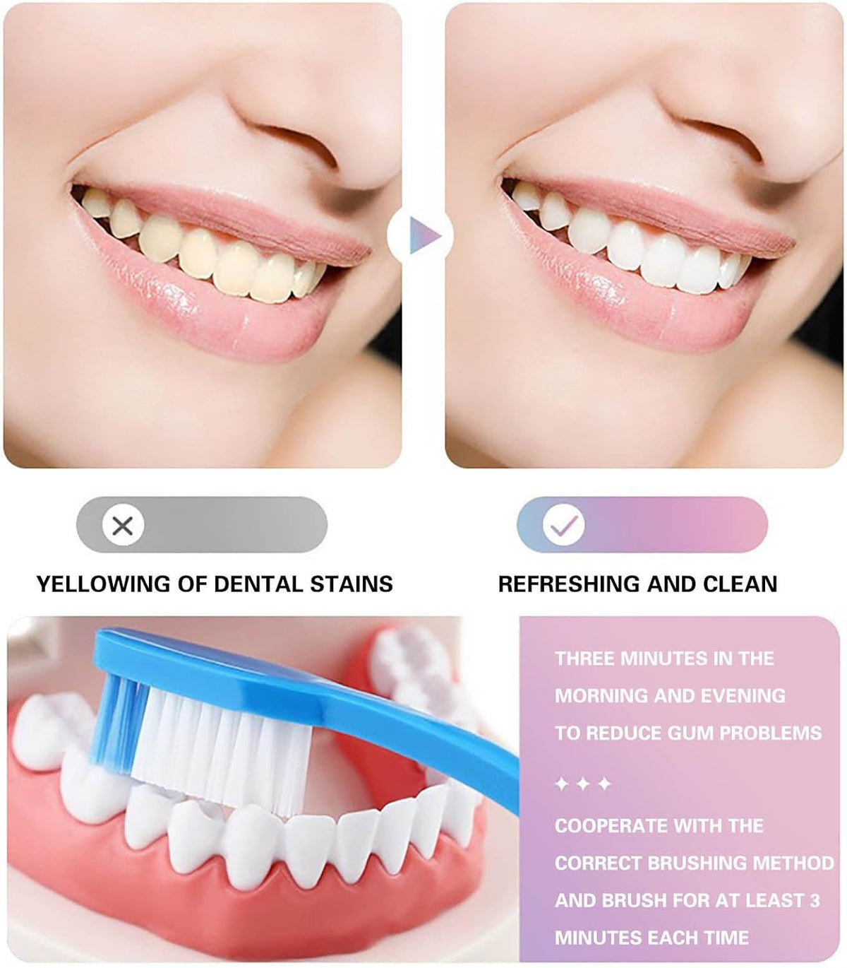 Niacinamide Whitening Toothpaste, Niacinamide Toothpaste, Whiter Teeth & Fresh Breath,Enamel Safe Whitening & Stain Removal Naturall,Repair and Protect Teeth 100g