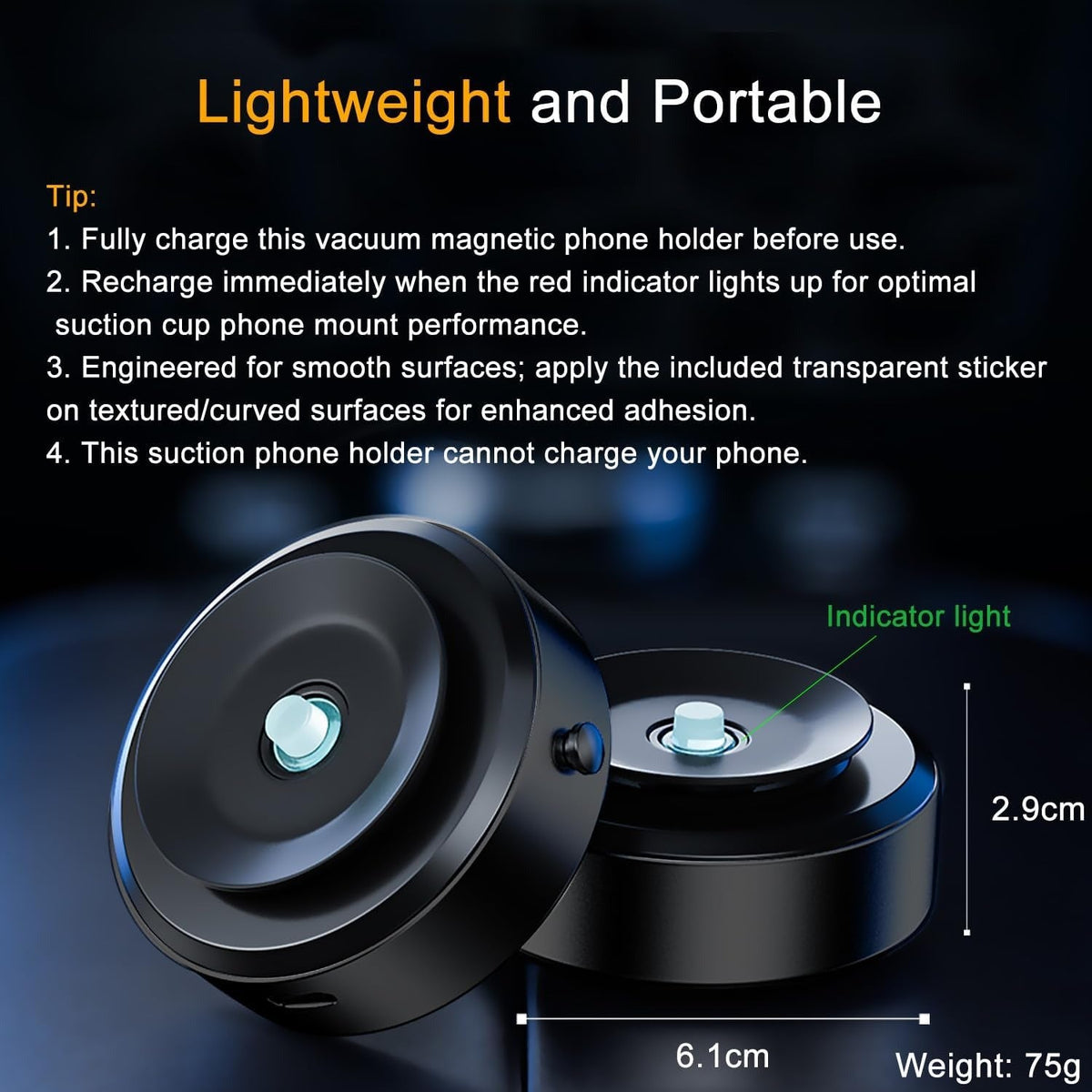 Vacuum Suction Phone Holder ⭐⭐⭐⭐⭐