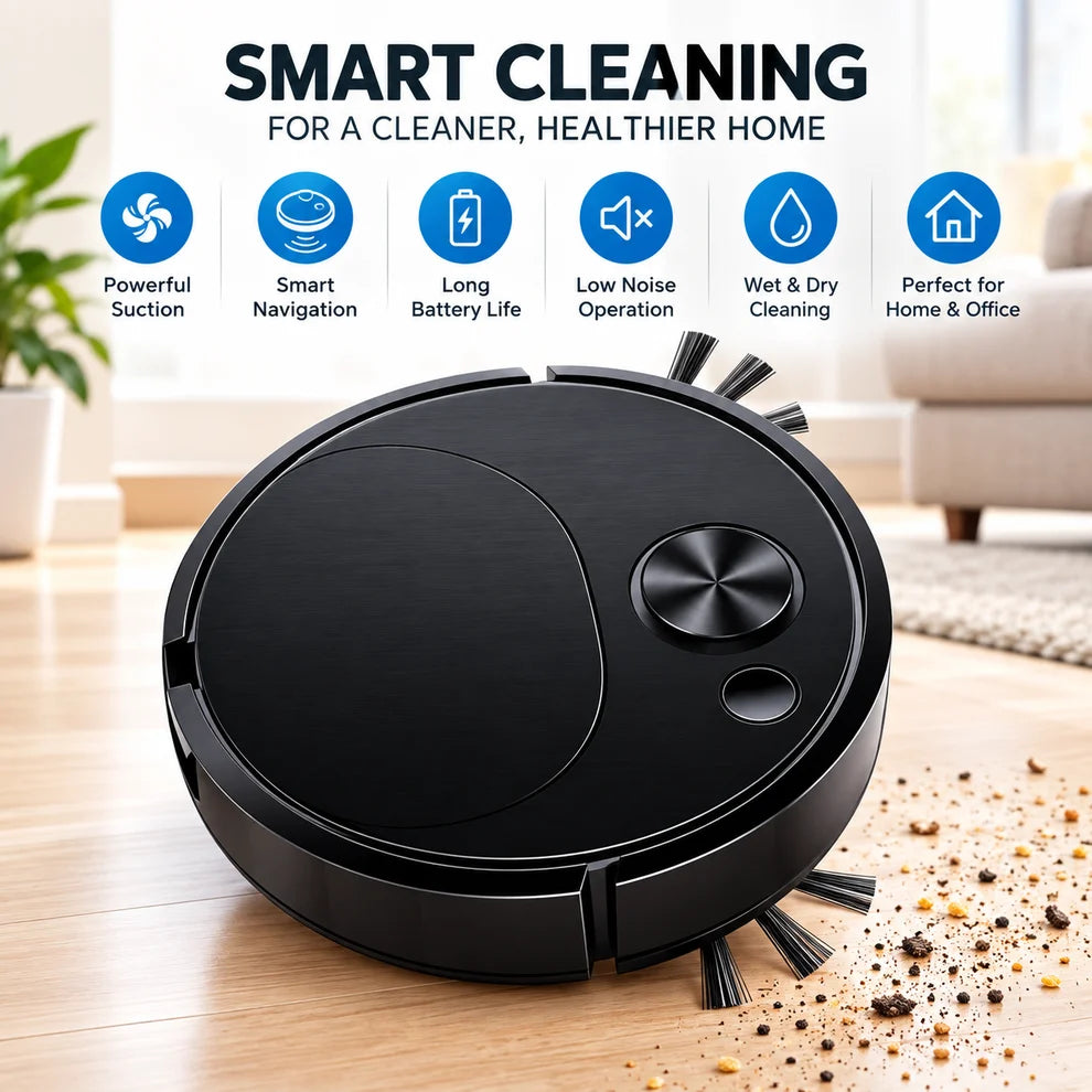 🧹✨ Smart Robot Vacuum Cleaner | Ultra-Thin Automatic Floor Cleaner 🤖 تنظيف ذكي • Smart Cleaning • بيت أنظف بأقل مجهود 🏠✨