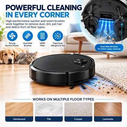 🧹✨ Smart Robot Vacuum Cleaner | Ultra-Thin Automatic Floor Cleaner 🤖 تنظيف ذكي • Smart Cleaning • بيت أنظف بأقل مجهود 🏠✨