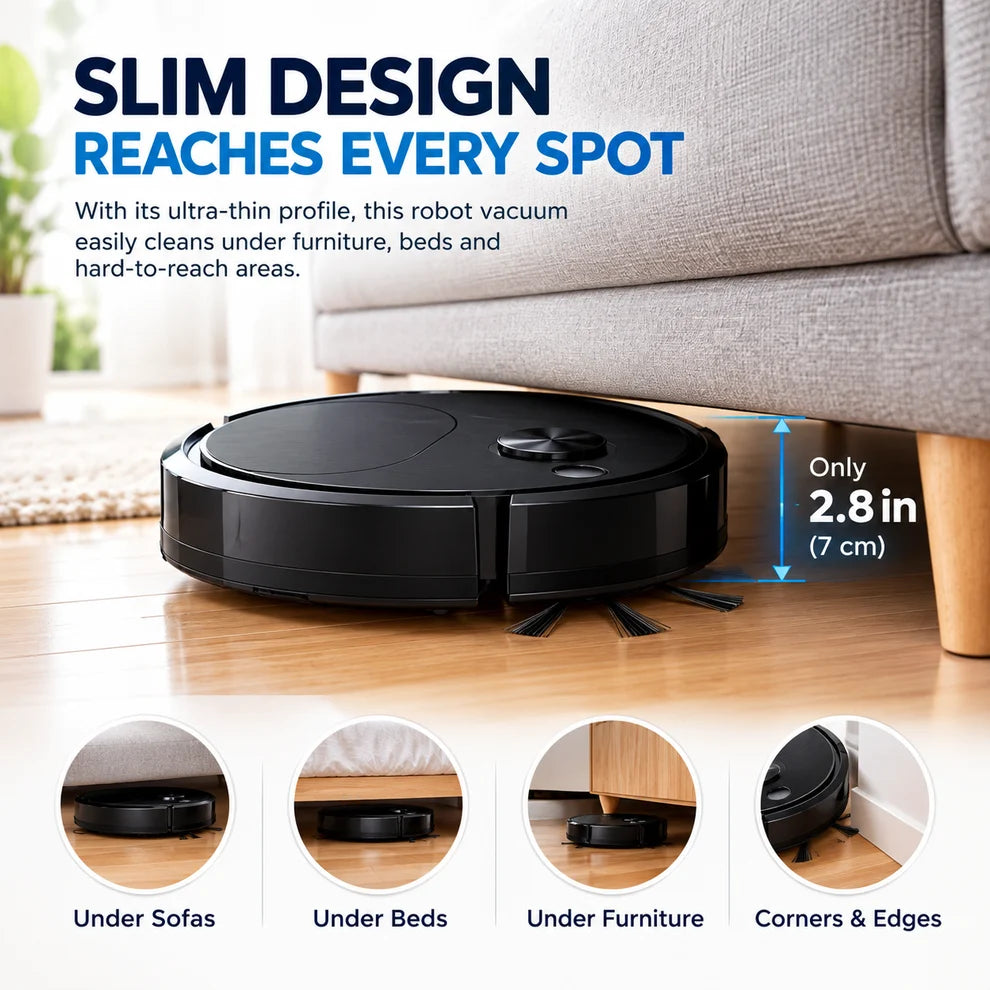 🧹✨ Smart Robot Vacuum Cleaner | Ultra-Thin Automatic Floor Cleaner 🤖 تنظيف ذكي • Smart Cleaning • بيت أنظف بأقل مجهود 🏠✨