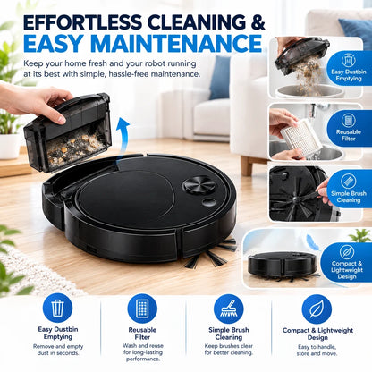 🧹✨ Smart Robot Vacuum Cleaner | Ultra-Thin Automatic Floor Cleaner 🤖 تنظيف ذكي • Smart Cleaning • بيت أنظف بأقل مجهود 🏠✨