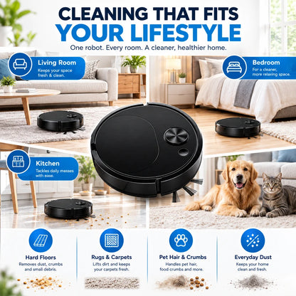 🧹✨ Smart Robot Vacuum Cleaner | Ultra-Thin Automatic Floor Cleaner 🤖 تنظيف ذكي • Smart Cleaning • بيت أنظف بأقل مجهود 🏠✨